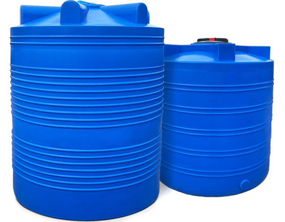 Пластиковые ёмкости для хранения технической воды.